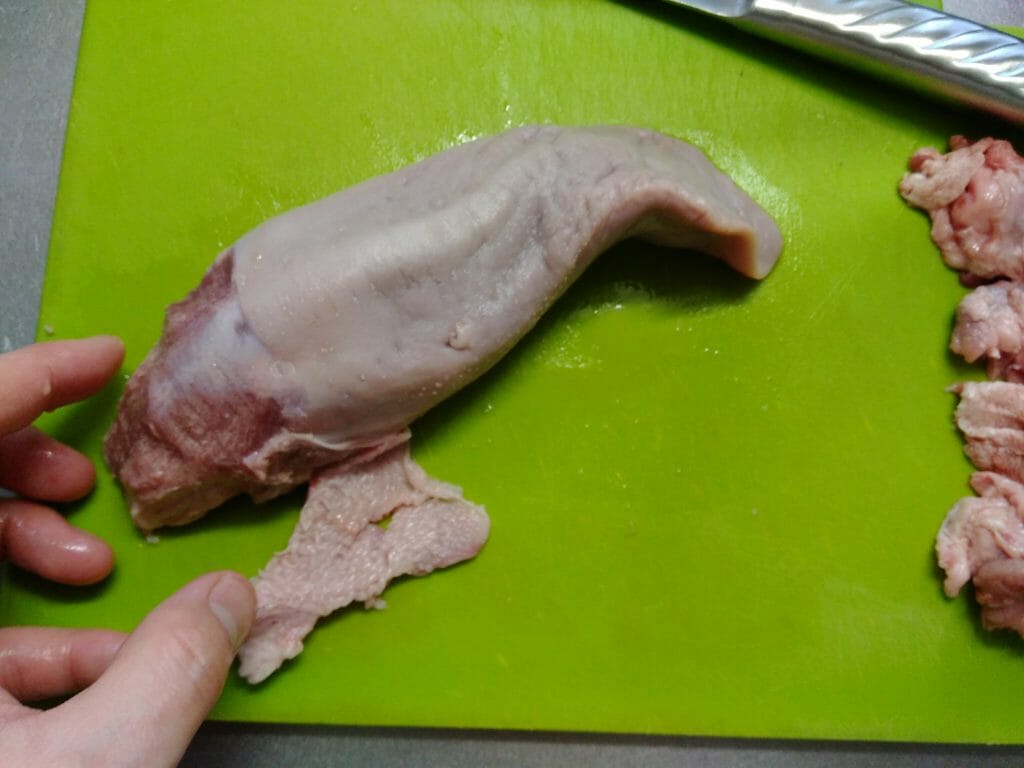 Anovaで低温調理した豚タンの塩ダレのレシピ その2 タン丸ごとver 10秒迷路